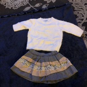 Mayoral skirt and sweater set